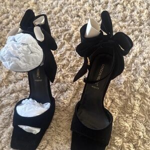 ASOS Black Heels with Bow Accent